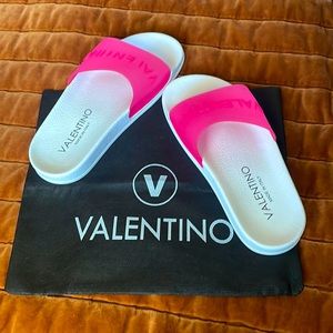 Valentino Iride Fuschia Slides